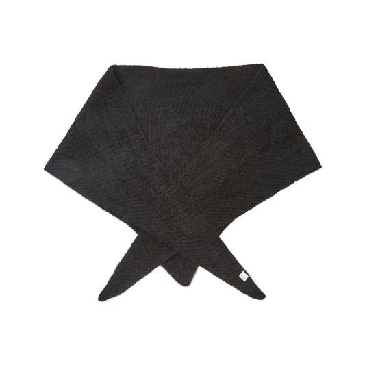 Becksöndergaard Black Alpaca Wool Triangle Scarf