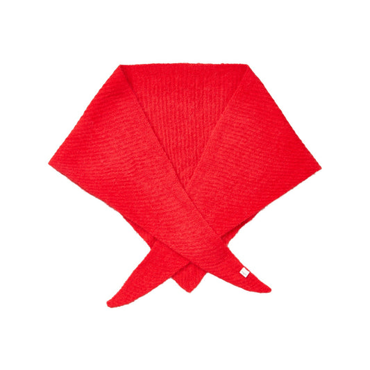 Becksöndergaard Salsa Red Alpaca Wool Triangle Scarf
