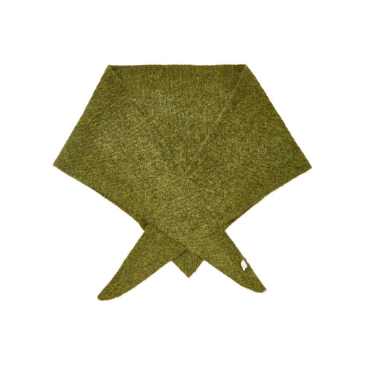 Becksöndergaard Golden Cypress Green Alpaca Wool Triangle Scarf