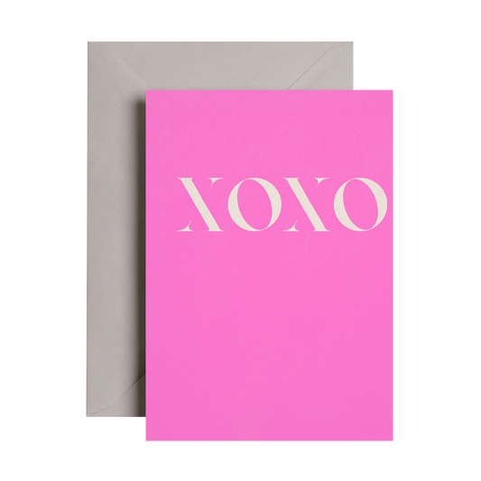 XOXO Neon Greeting Card