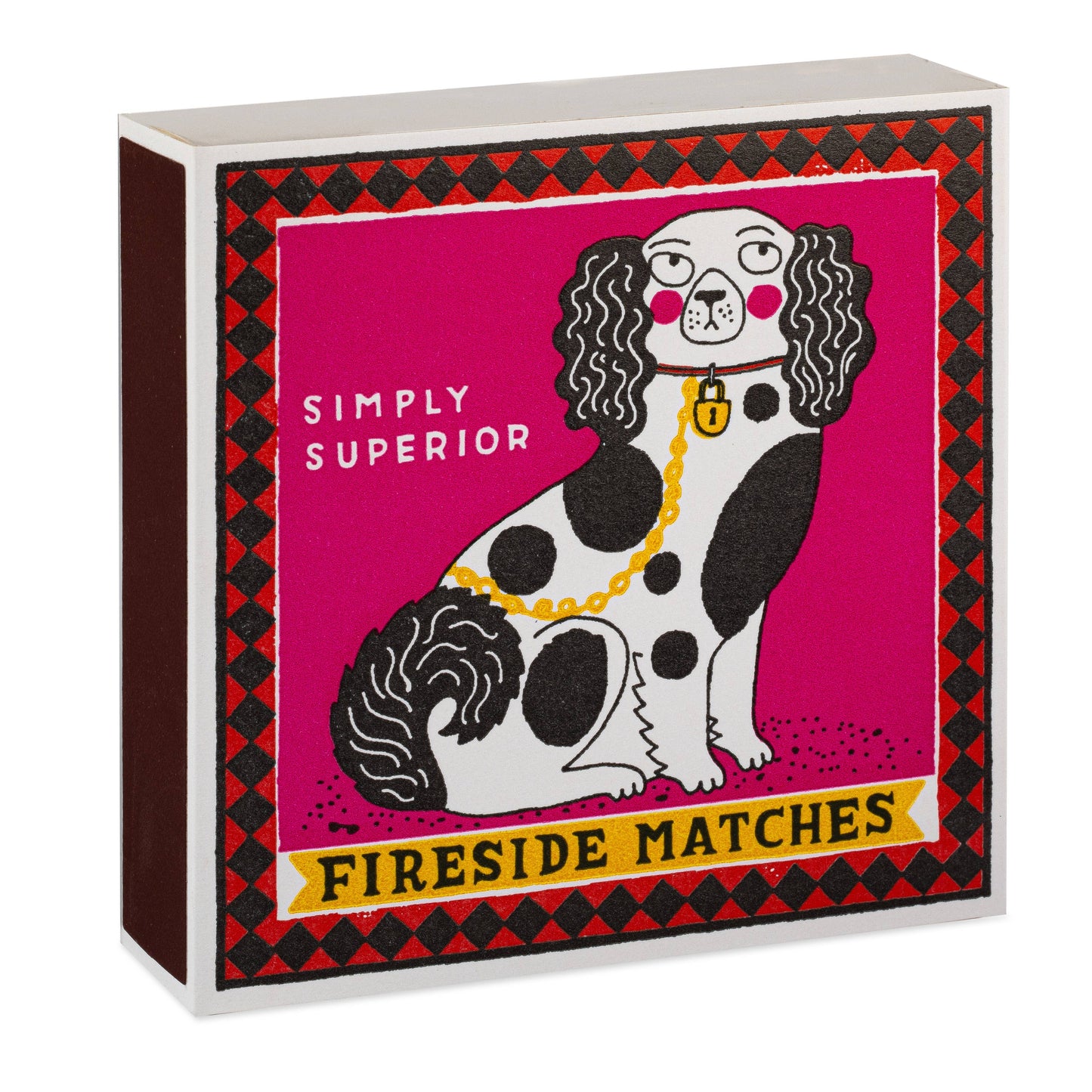 Staffordshire Figure Square Matchbox