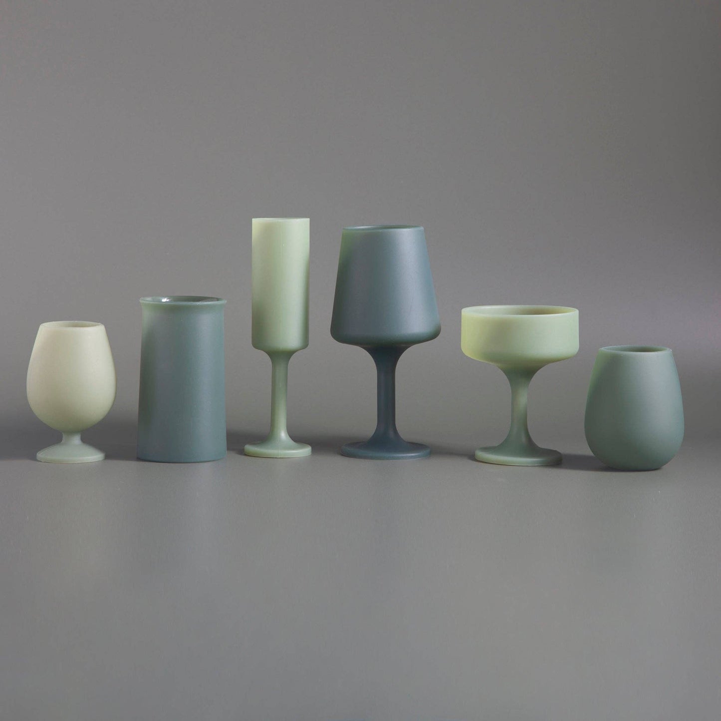 Sage + Olive Stemm Silicone Unbreakable Wine Glasses