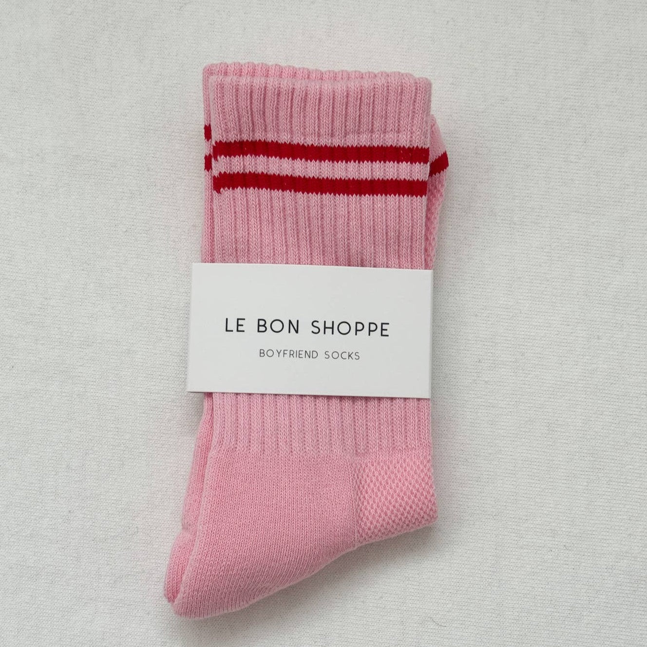 Le Bon Shoppe Amour Pink Boyfriend Socks