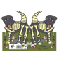 Hey Dog Skeleton Greeting Card