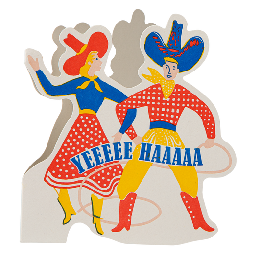 YeeHaa Couple Cut-Out Greeting Card