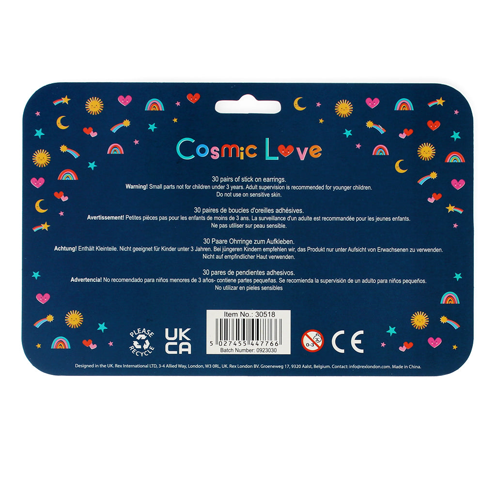 Cosmic Love Stick On Earrings