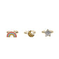 Glitter Rings On Star Card (set of 3)