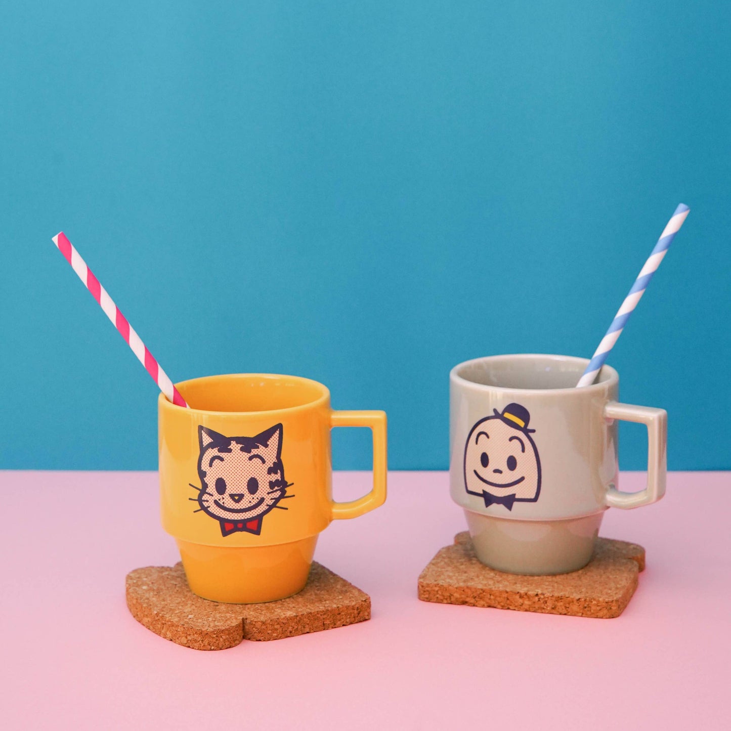 Green / Dog Stackable Hasami Mug