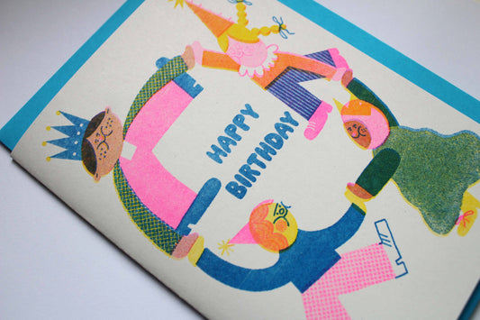Birthday Dance - A6 Riso Greeting Card 