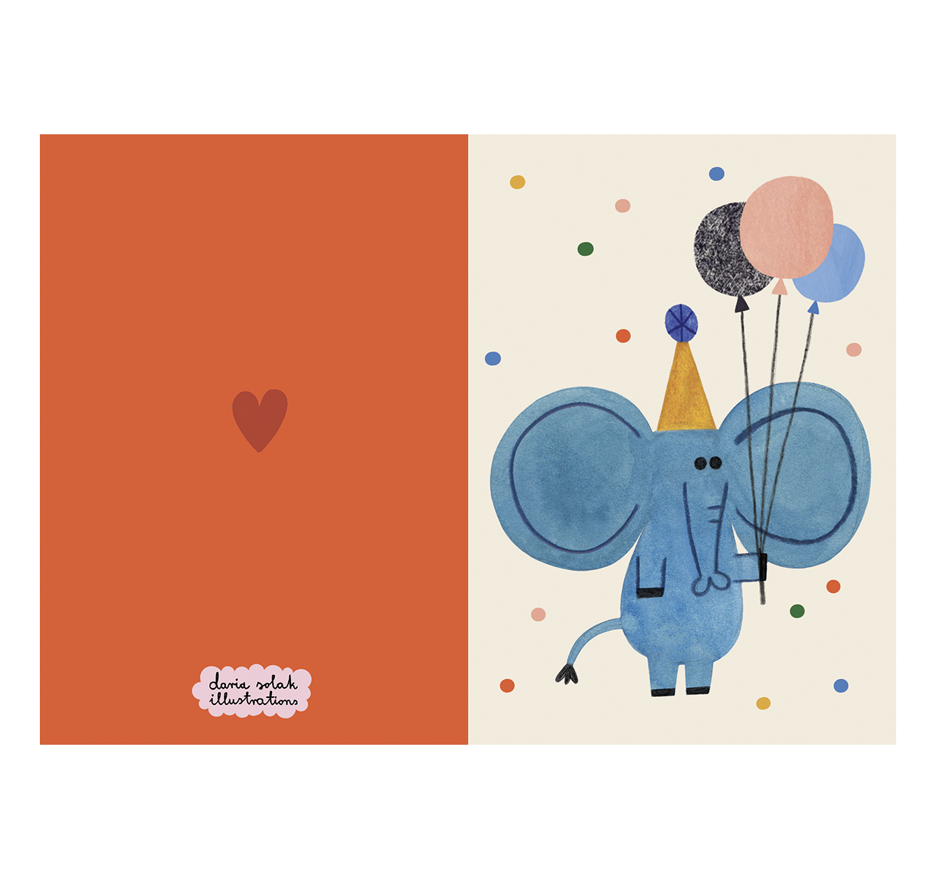 Party Elephant Greeting Card
