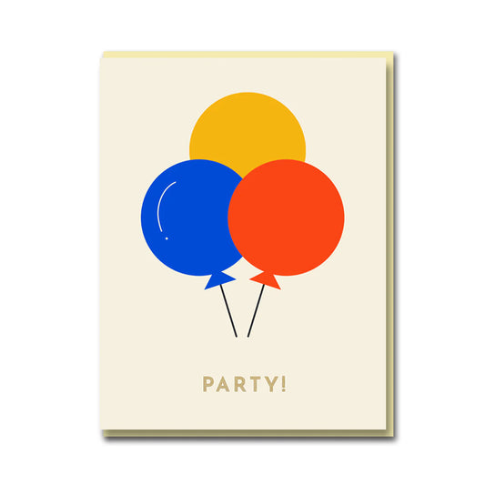Darling Clementine Sparkle and Spin Party Balloons Greeting Card