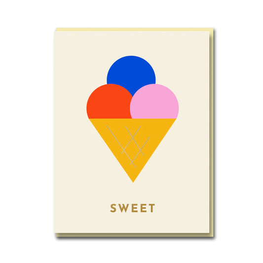 Darling Clementine Sparkle and Spin Ice Cream Greeting Card