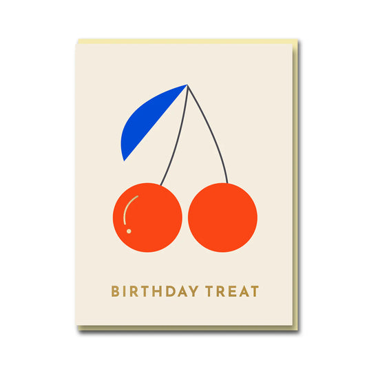 Darling Clementine Sparkle and Spin Birthday Treat Cherries Greeting Card