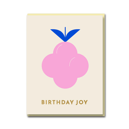 Darling Clementine Sparkle and Spin Birthday Joy Berry Greeting Card