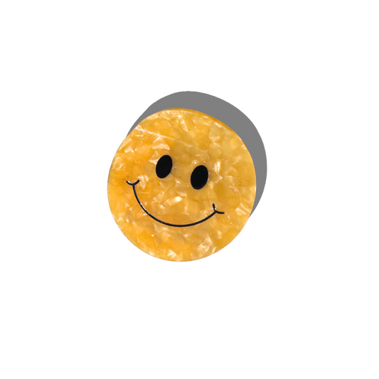 Hand-Painted Smiley Hair Claw Clip