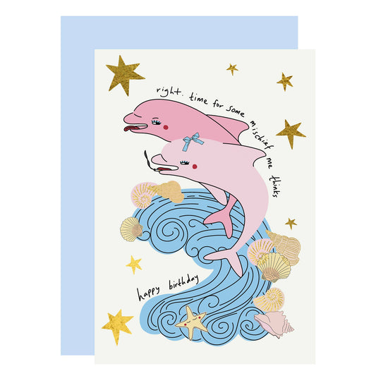 Dolphin Mischief Greeting Card