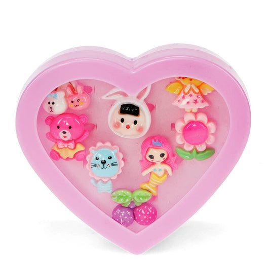 Cute Rings In Heart Box