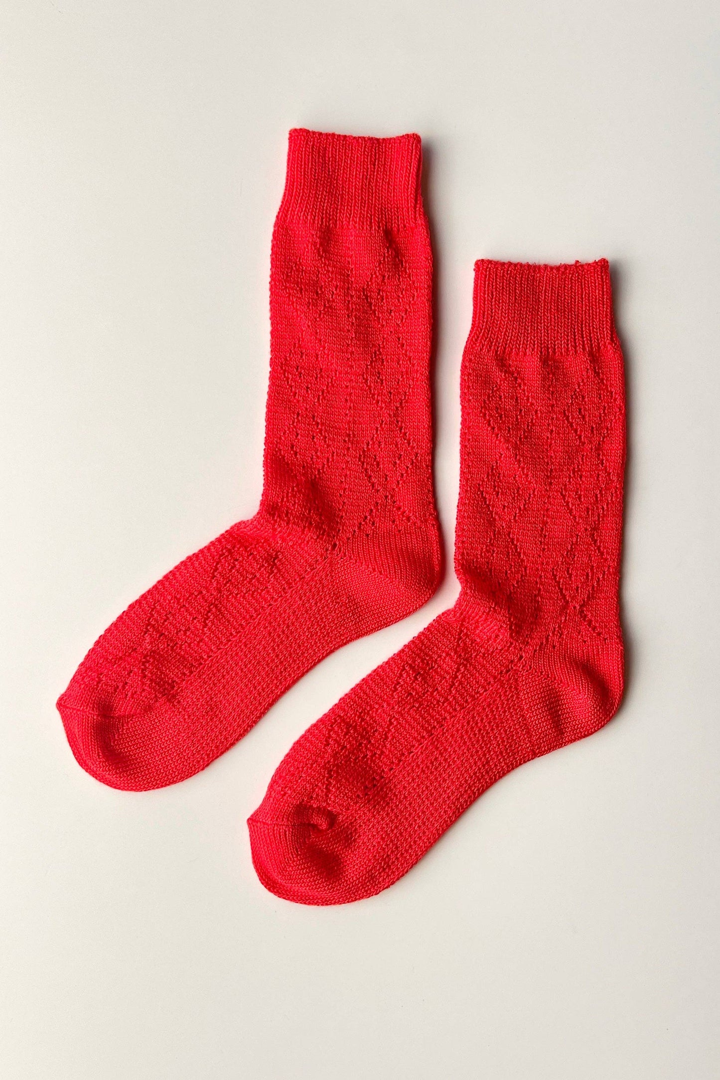 Le Bon Shoppe Poppy Red Modal Eyelet Socks