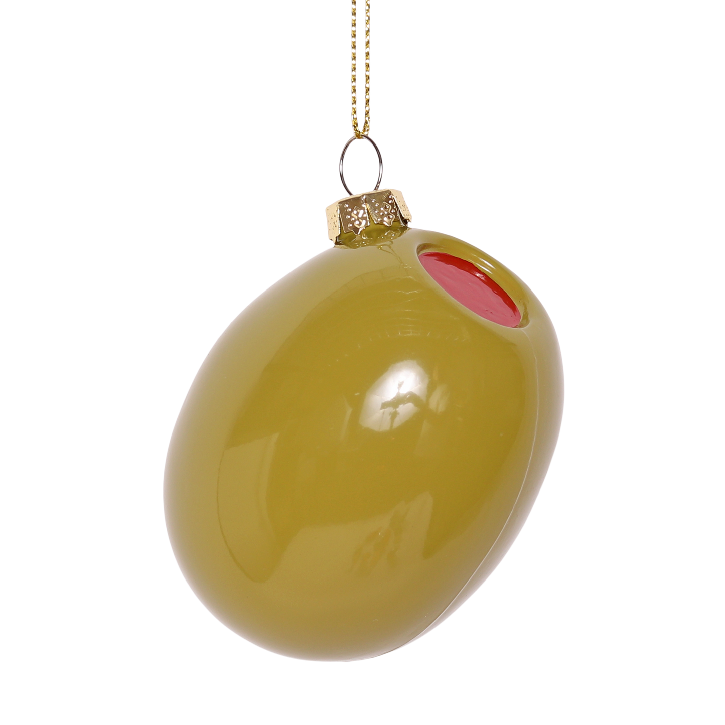 Olive Glass Decoration,
