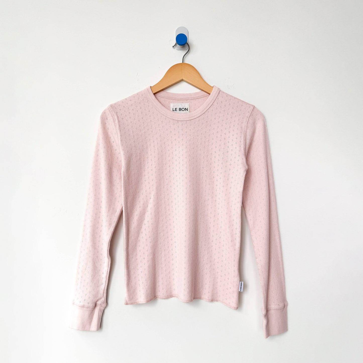 Le Bon Shoppe Baby Pink Pointelle Fundamental Tee