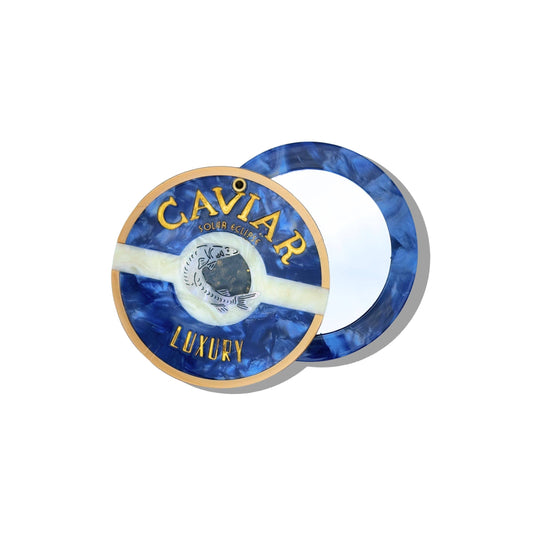Caviar Hand-Painted Compact Mirror