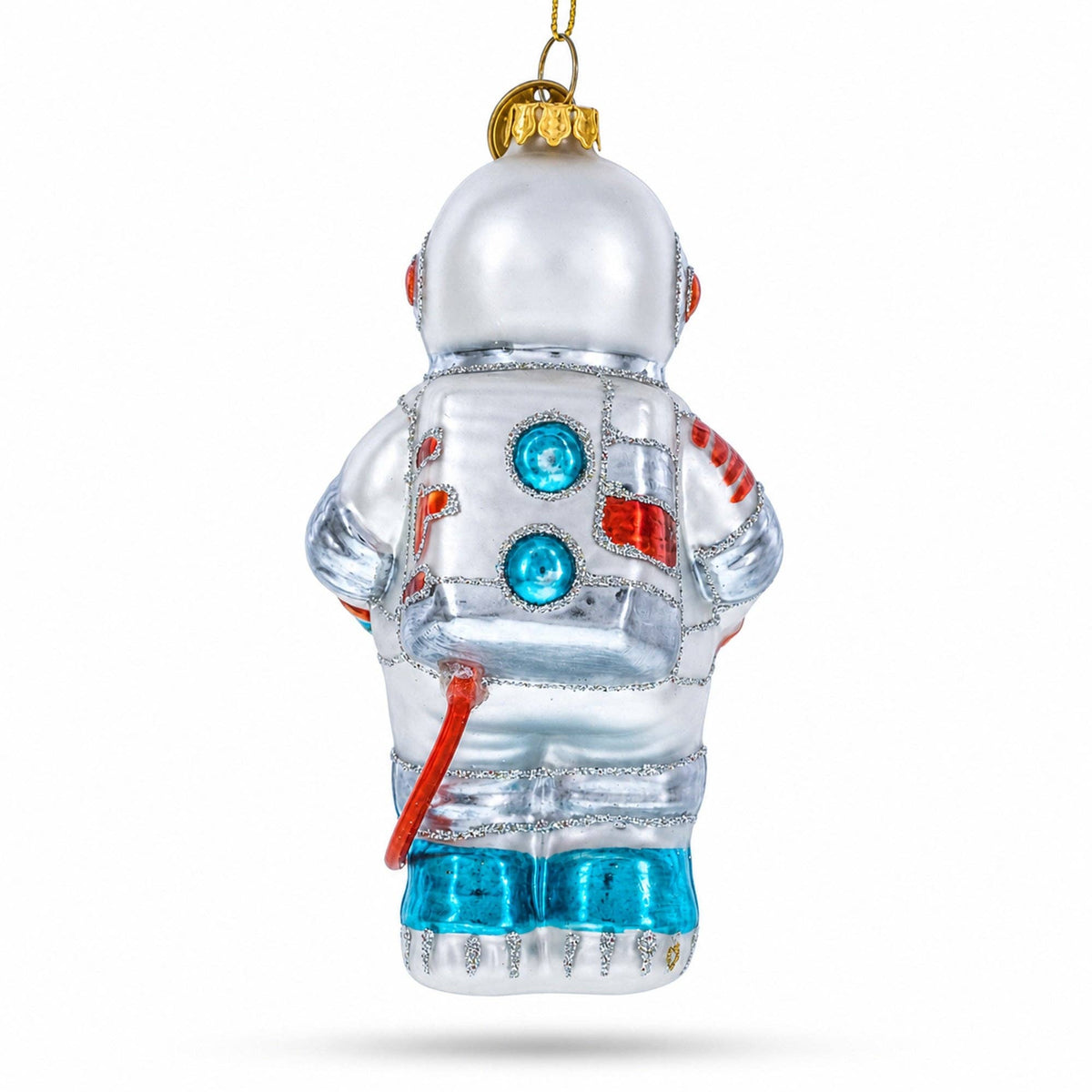Astronaut Glass Christmas Ornament