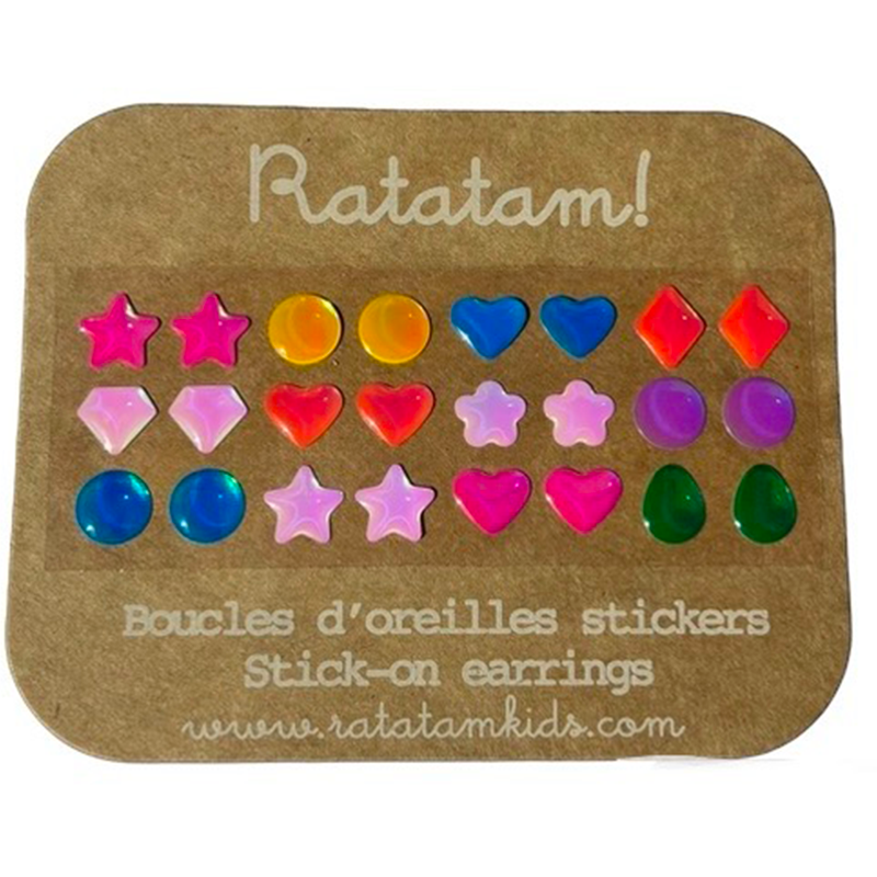 Ratatam!  Set of 12 Self-Adhesive Earrings