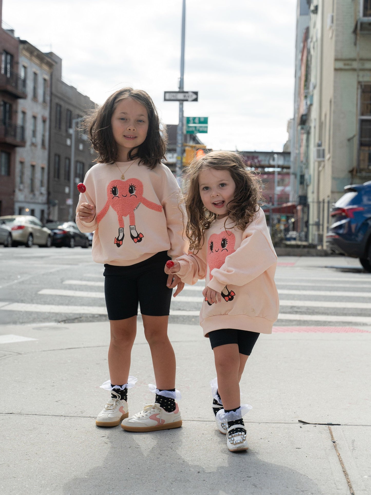 Mini Rodini Heart In Shoes Chenille Sweatshirt