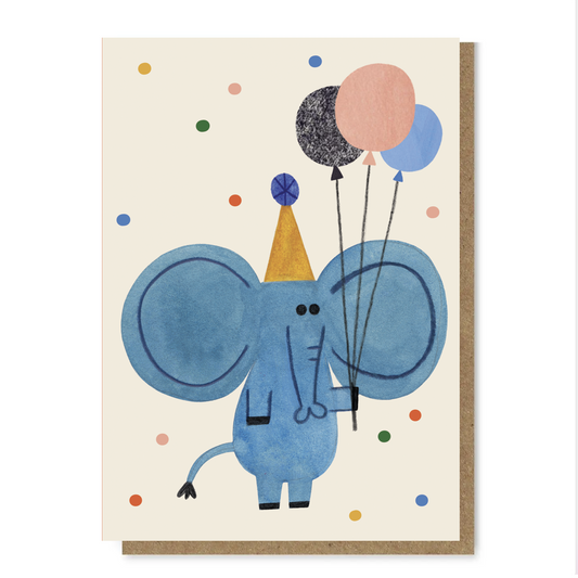 Party Elephant Greeting Card