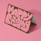 Pink Birthday Bubble Greeting Card