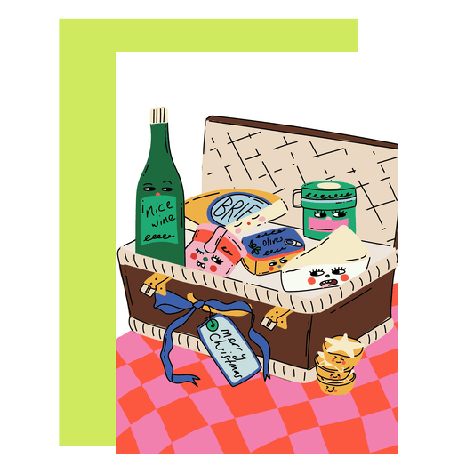 Christmas Hamper Christmas Greeting Card