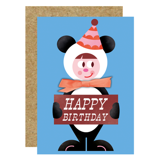 Panda Bow Greeting Card
