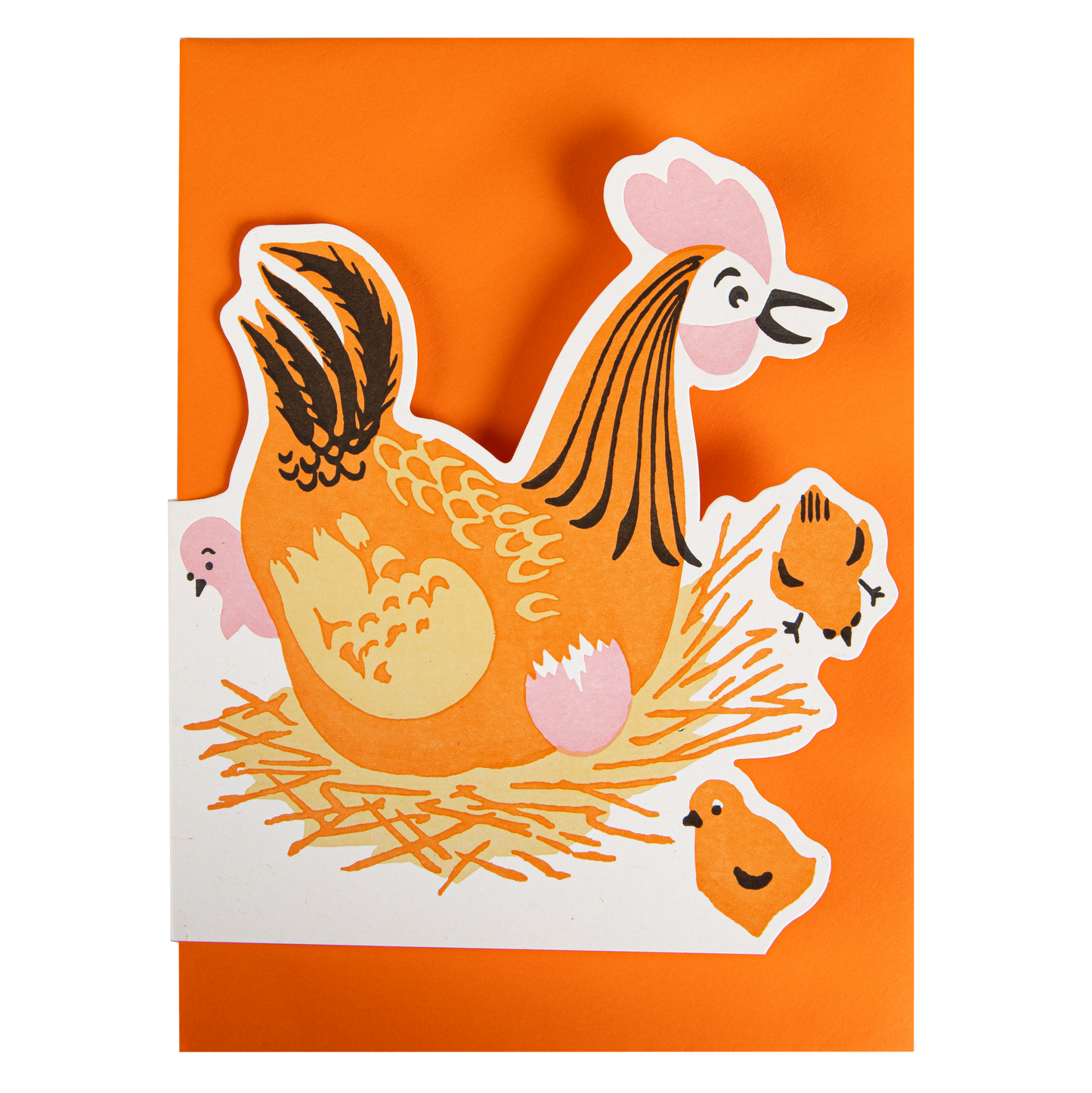 Mother Hen Letterpress Greeting Card