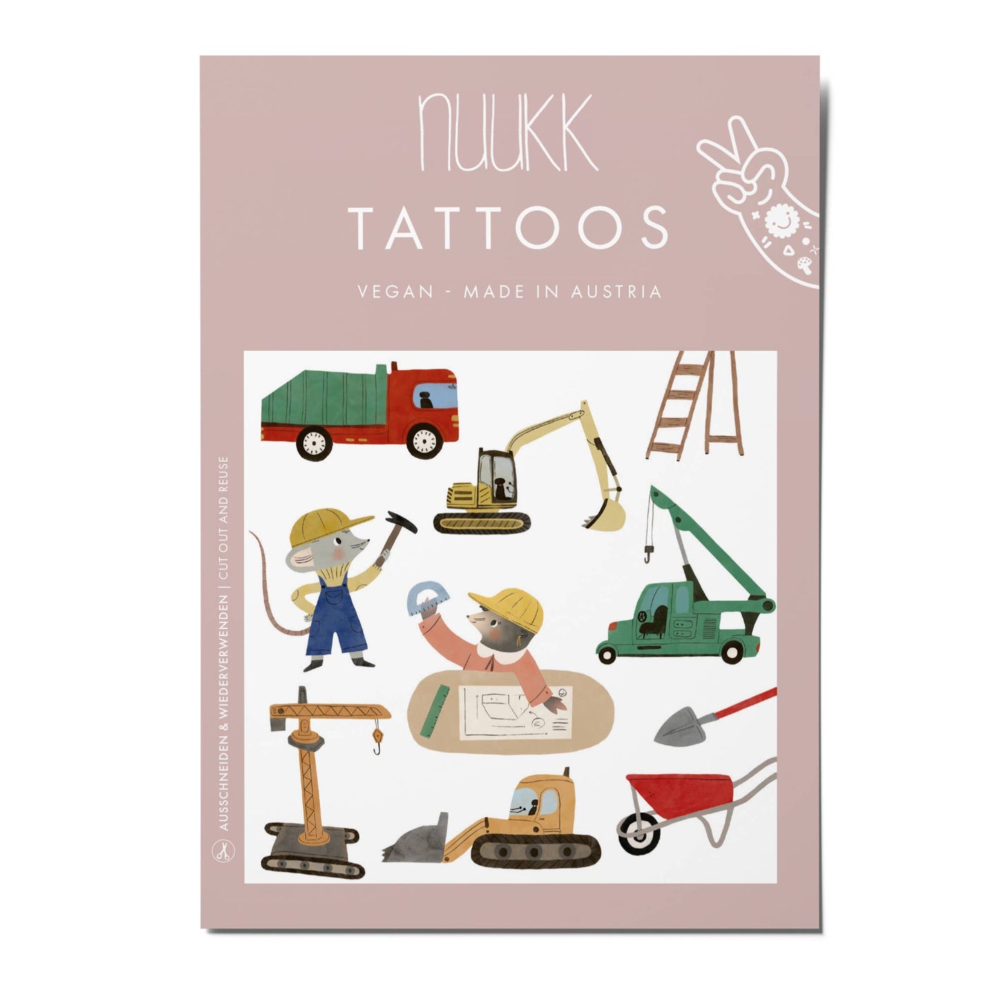 Construction Site Organic Temporary Tattoos