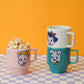 Mustard / Cat Stackable Hasami Mug