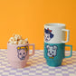 Green / Dog Stackable Hasami Mug