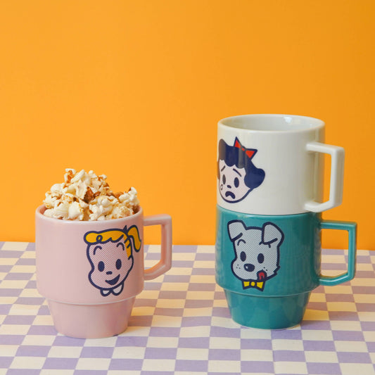 Green / Dog Stackable Hasami Mug