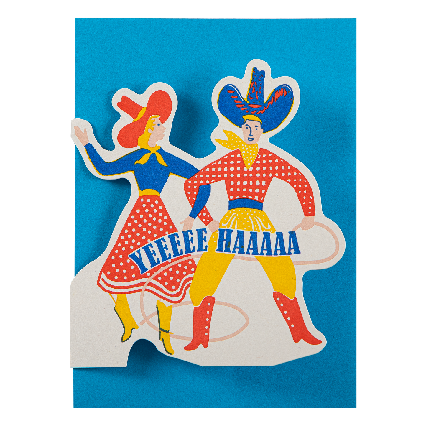 YeeHaa Couple Cut-Out Greeting Card