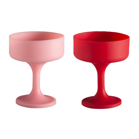 Cherry + Blush Mecc Silicone Unbreakable Cocktail Glasses