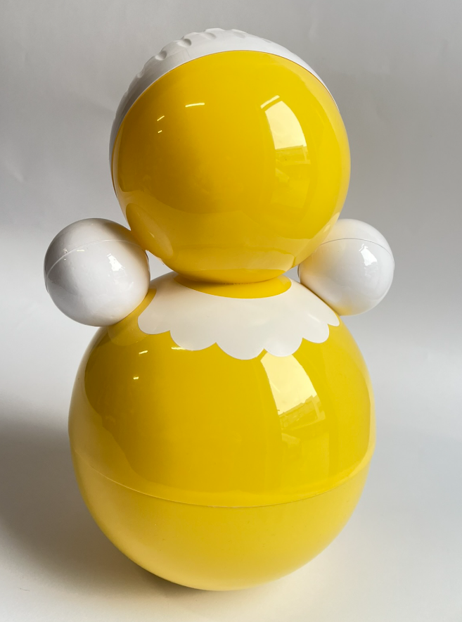 Retro Roly‑Poly Doll Yellow XL