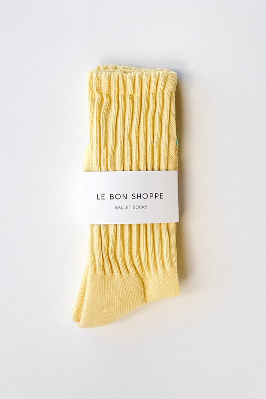 Le Bon Shoppe Pale Yellow Ballet Socks