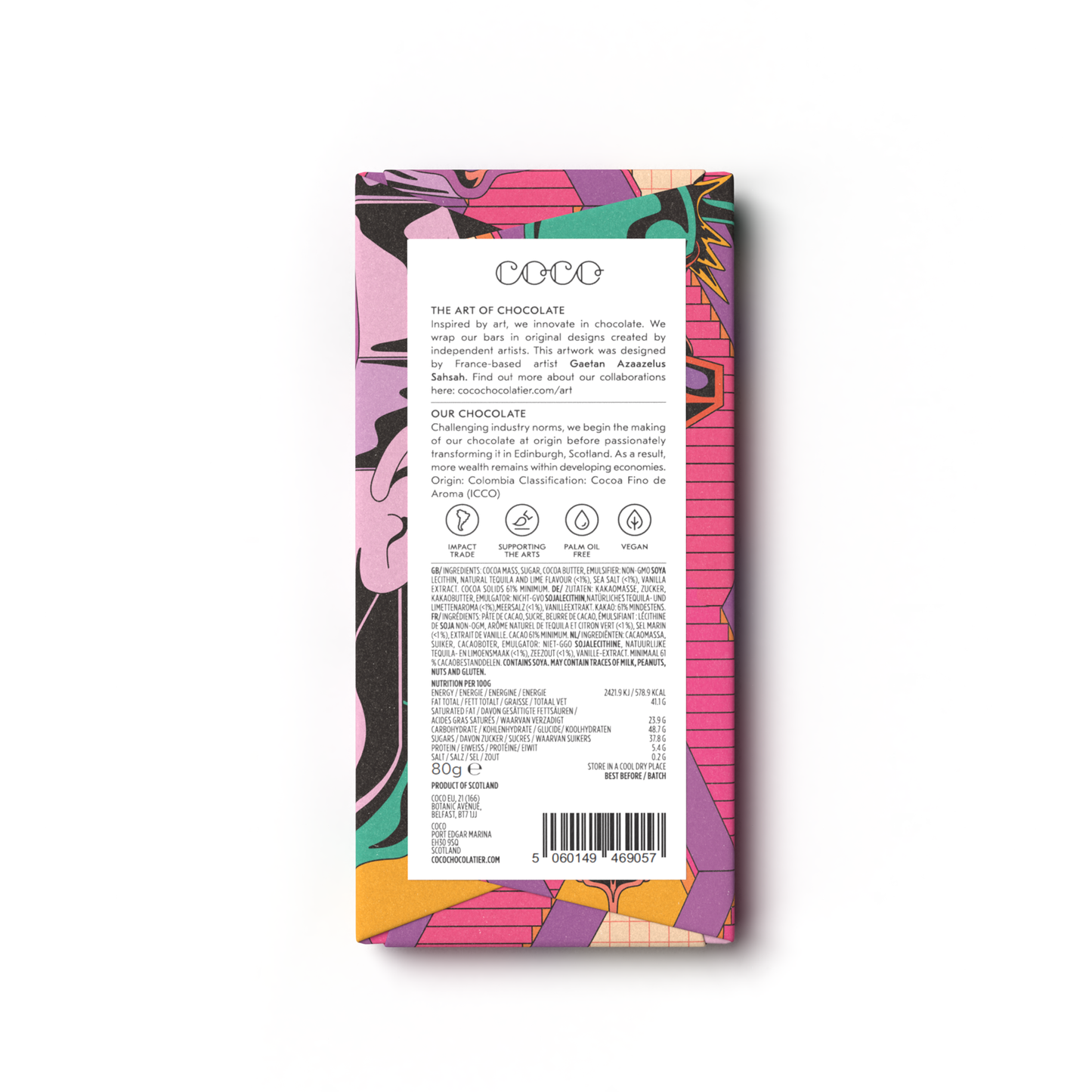 Frozen Margarita Dark Chocolate Bar