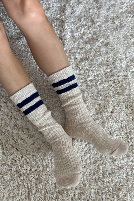 Le Bon Shoppe Oatmeal Cottage Varsity Socks