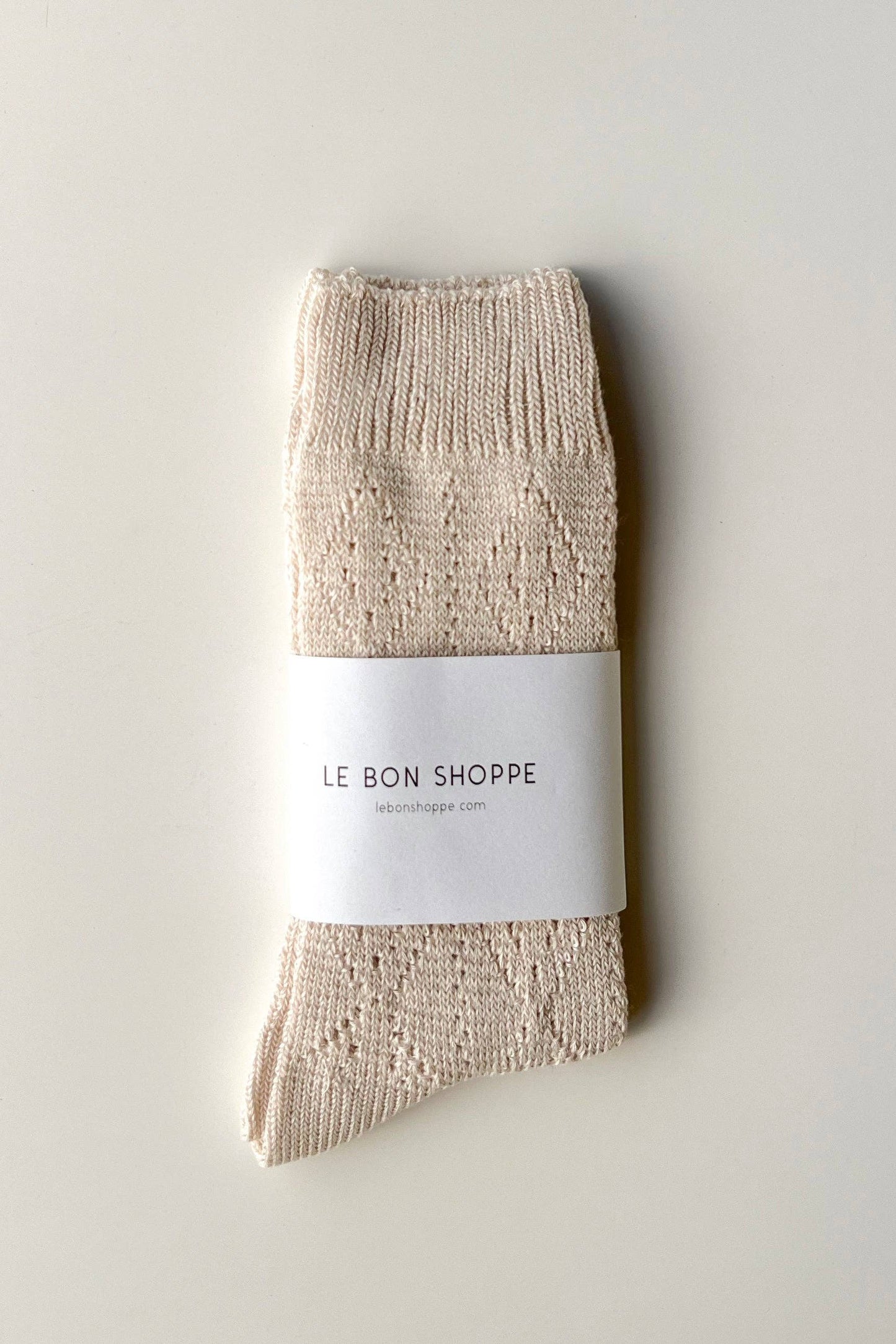 Le Bon Shoppe Oyster Modal Eyelet Socks