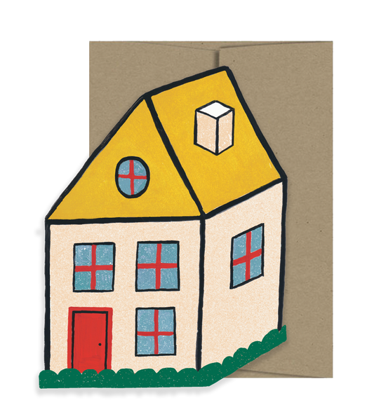 Cosy Home Die Cut Greeting Card