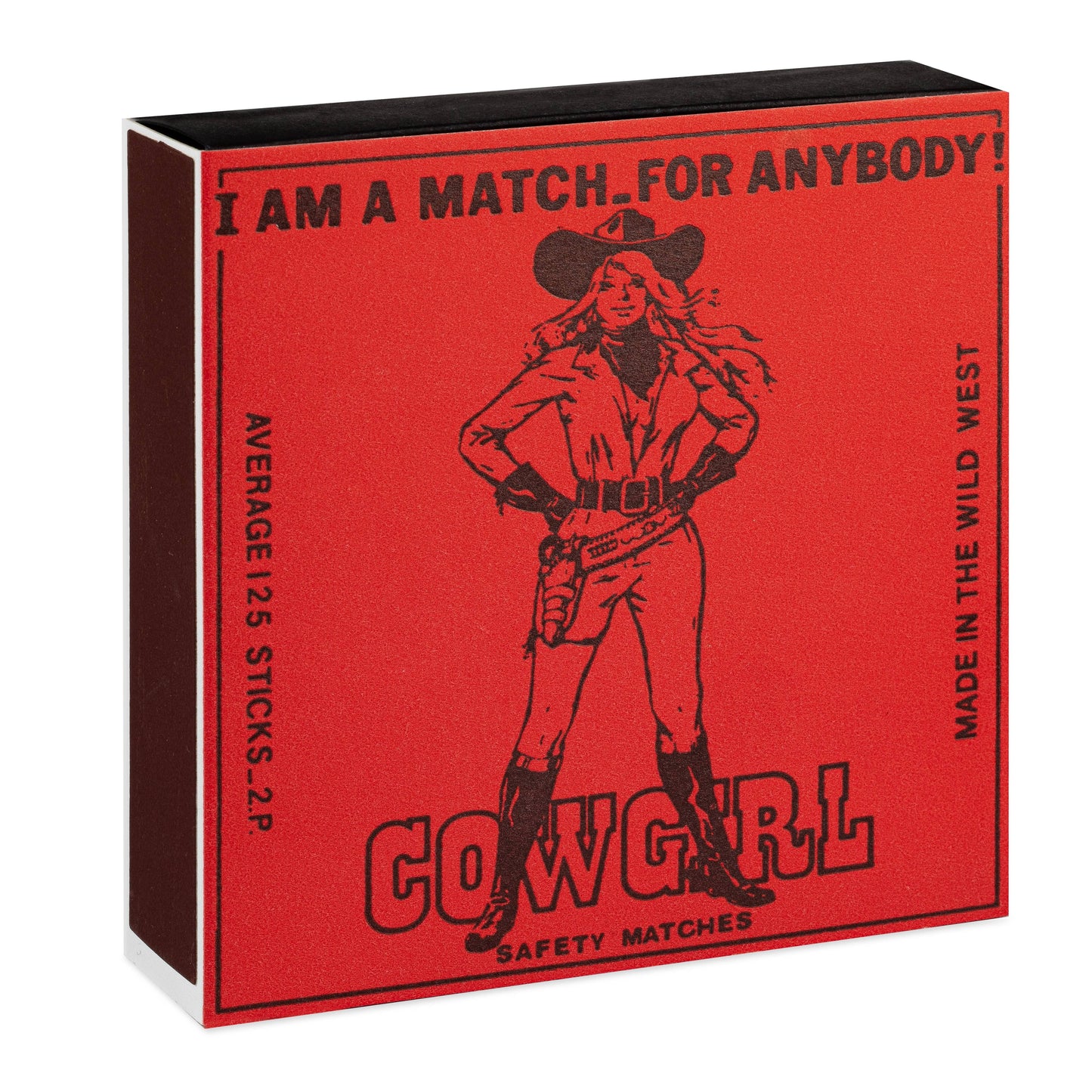 Cowgirl Square Matchbox