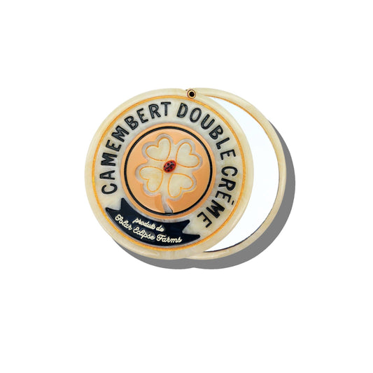 Camembert Hand-Painted Compact Mirror