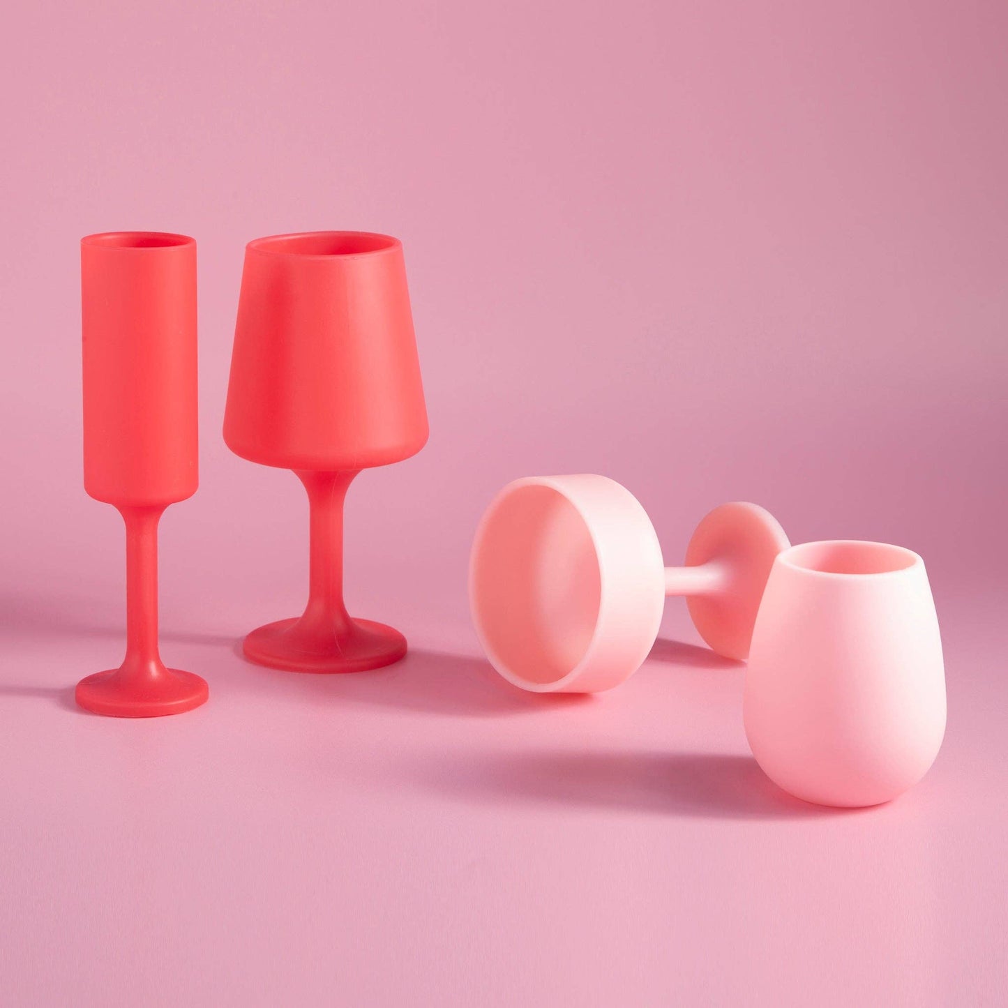 Cherry + Blush Mecc Silicone Unbreakable Cocktail Glasses