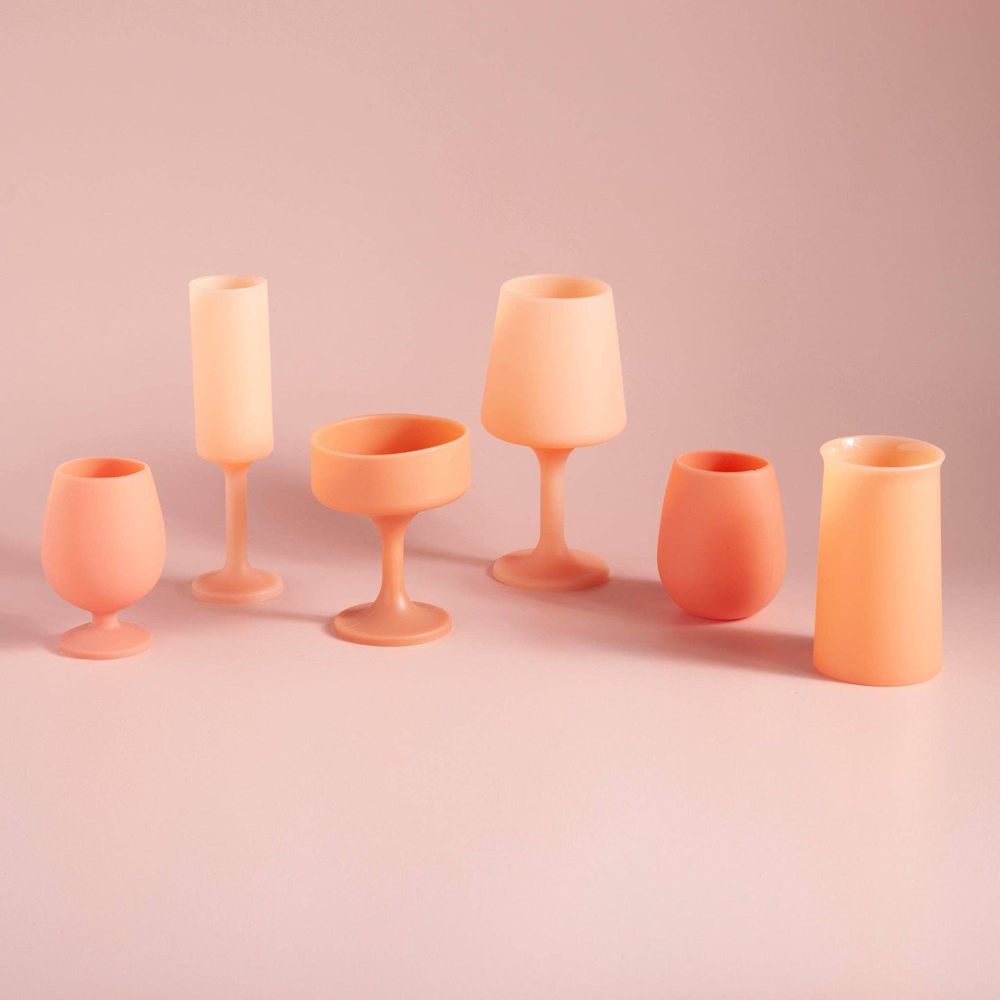 Terra + Peach Stemm Silicone Unbreakable Wine Glasses