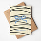 Blue Bow Birthday Greeting Card